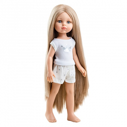 Кукла Карла с длинными волосами в пижаме 32 см 